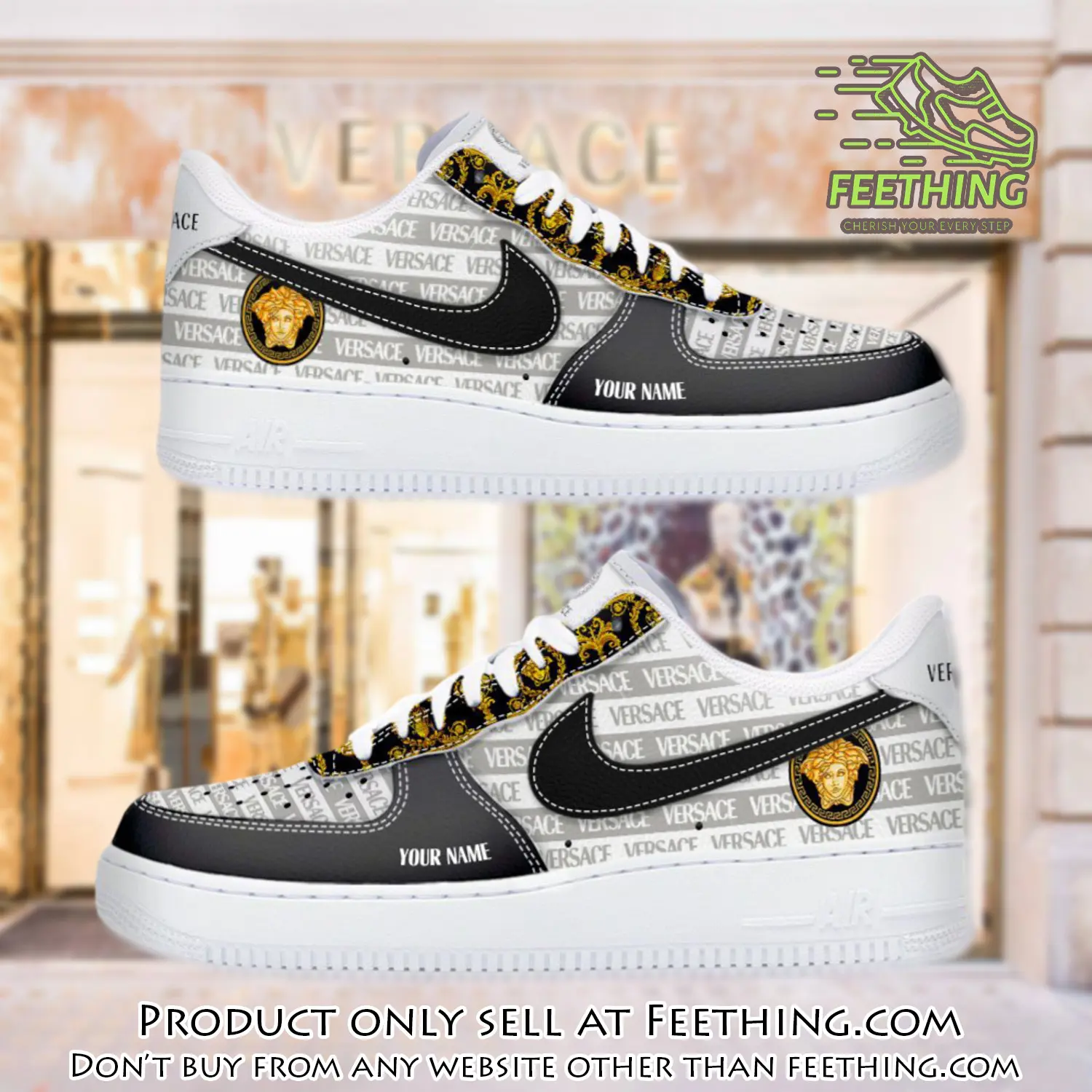 Personalized versace luxury air force 1 sneakers limited af1 shoes oaf1019 ft2924554